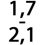 1,7 - 2,1